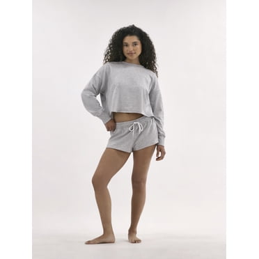 No Boundaries Micro Sleepwear Shorts, 2'' Inseam, Women’s and Women’s Plus