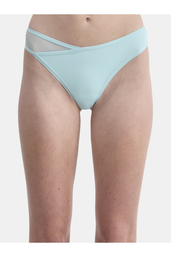 Micro Thong Panty with Mesh, Women’s and Women’s Plus, Sizes XS-XXXL