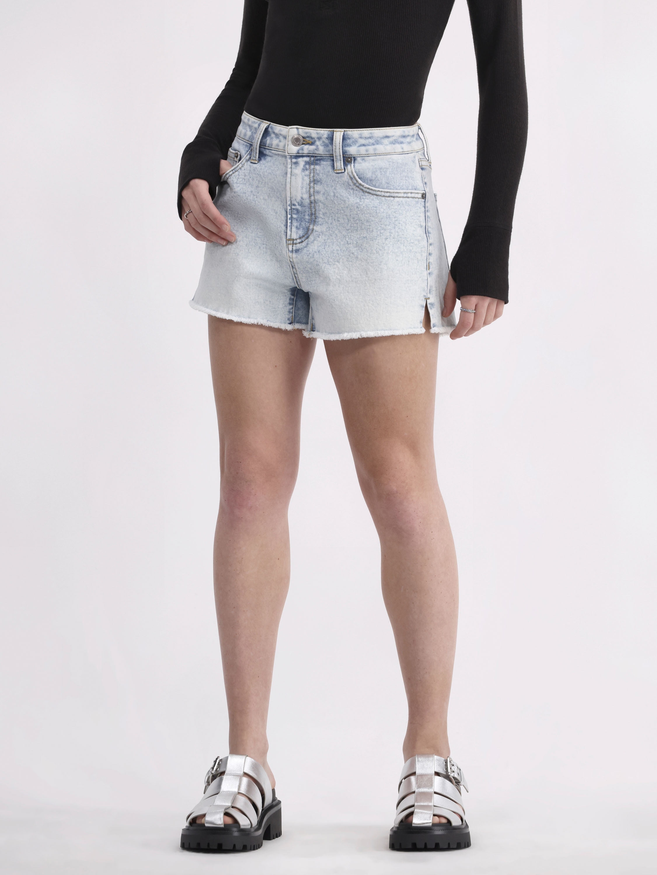 パンツ no mass prod 05glm broken denim shorts NO MASS PROD 