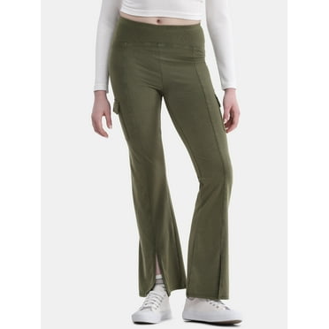 No Boundaries Mineral Wash Flare Cargo Pants, 31'' Inseam, Women's