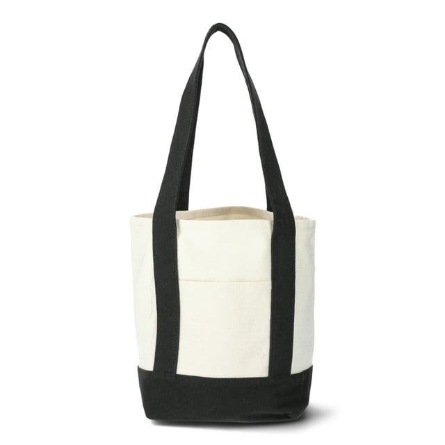 No Boundaries Mini Canvas Tote, Black, Women's