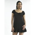 thumbnail image 1 of No Boundaries Mini Dress with Puff Sleeves, Women's, 1 of 5