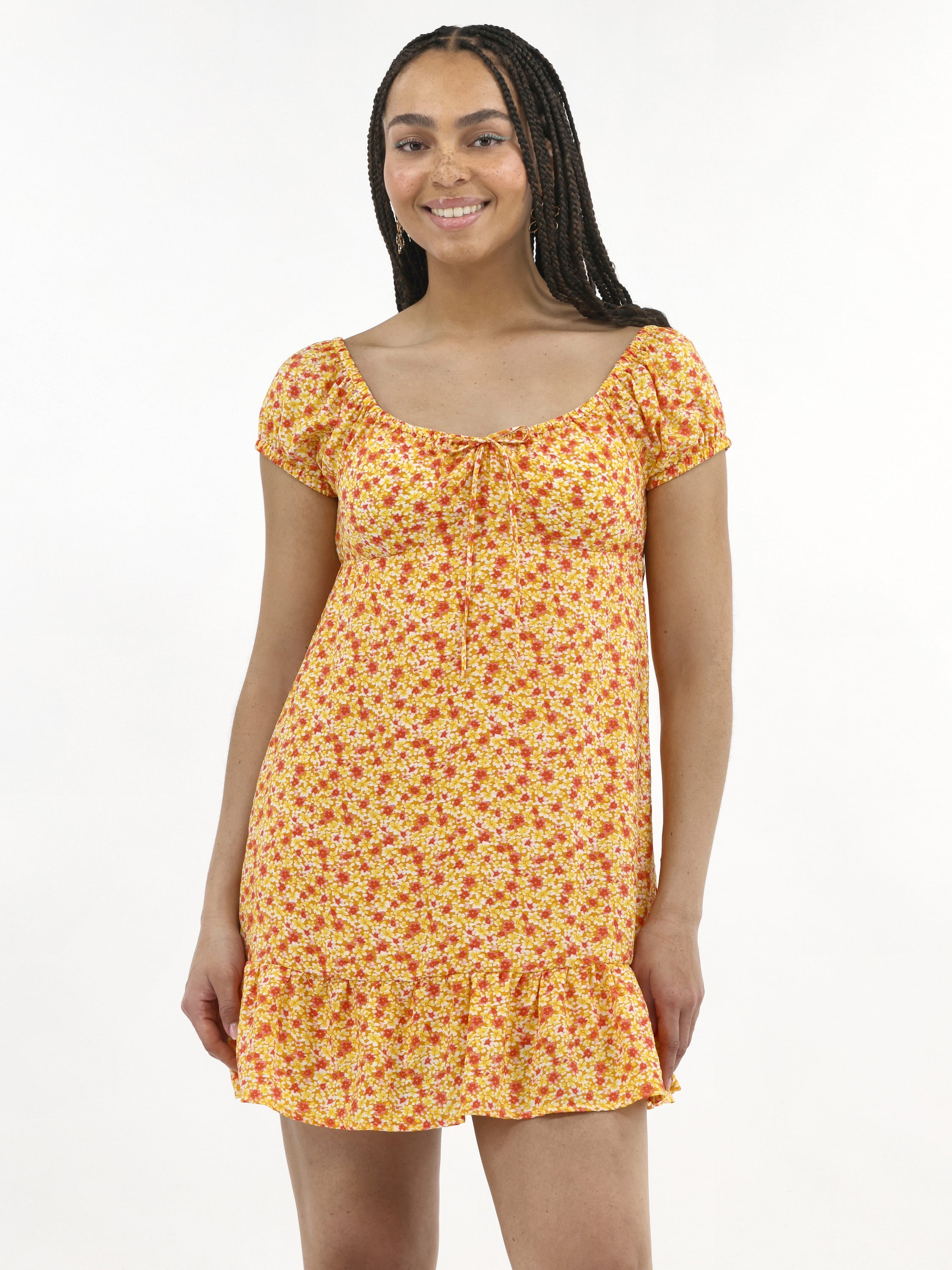 No Boundaries Mini Dress with Puff Sleeves, Women's