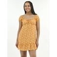 thumbnail image 1 of No Boundaries Mini Dress with Puff Sleeves, Women's, 1 of 5