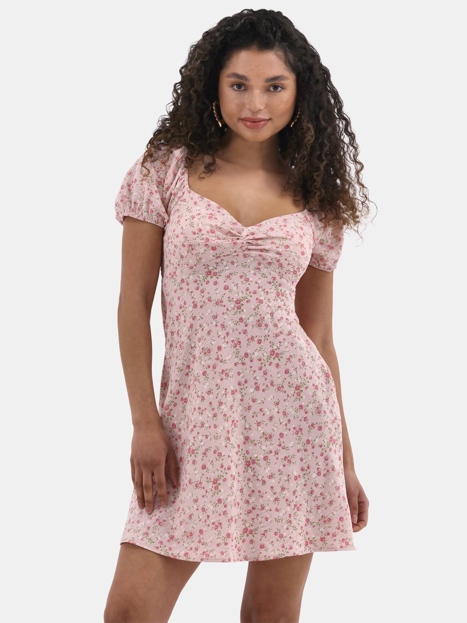 No Boundaries Mini Dress with Puff Sleeves, Women's