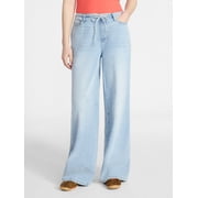 No Boundaries Mini Waist Wide Leg Pants, 31" Inseam, Women's XXS-XXL