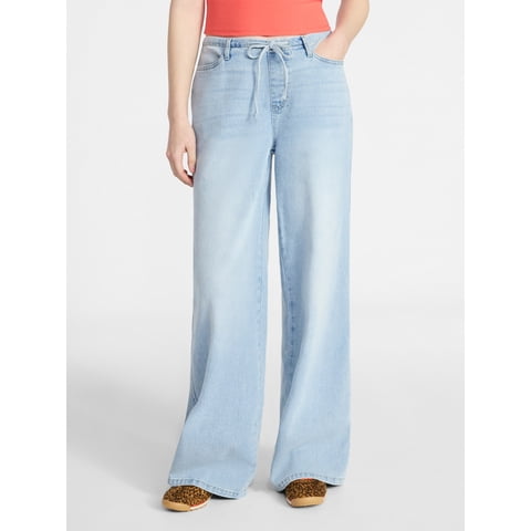 Mini Waist Wide Leg Pants, 31" Inseam, Women's XXS-XXL