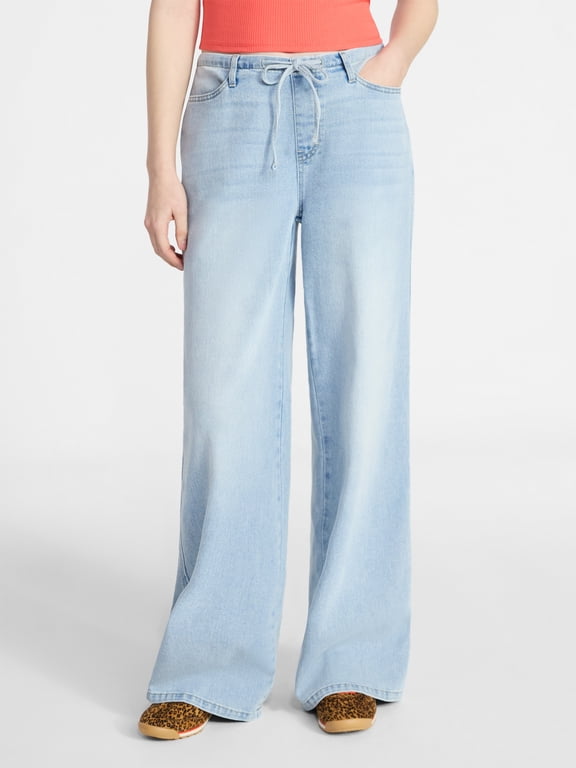 Mini Waist Wide Leg Pants, 31" Inseam, Women's XXS-XXL
