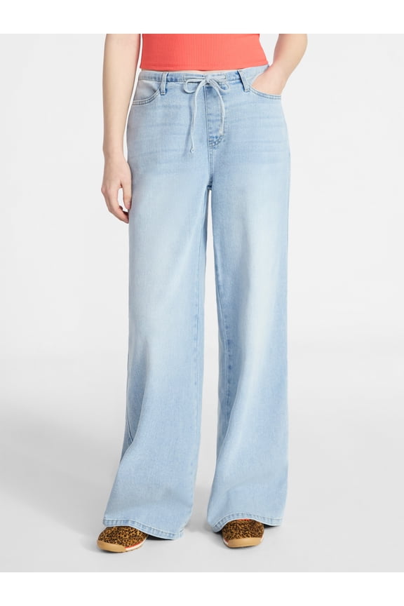 Mini Waist Wide Leg Pants, 31" Inseam, Women's XXS-XXL