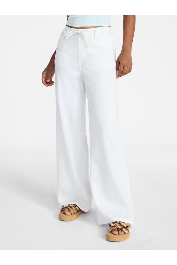 Mini Waist Wide Leg Pants, 31" Inseam, Women's XXS-XXL