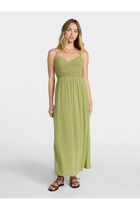 Mix Media Maxi Dress, Women's