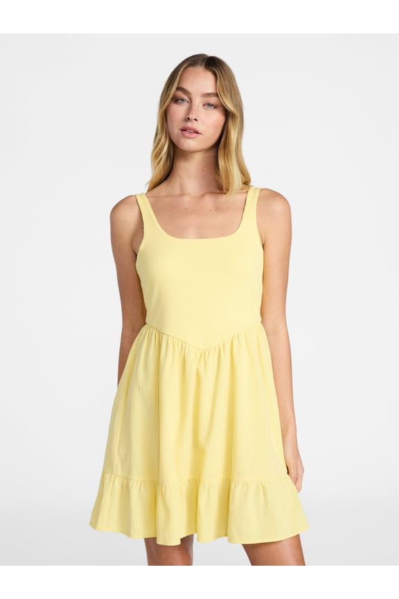 Mixed Media Mini Dress, Women's XXS-XXL