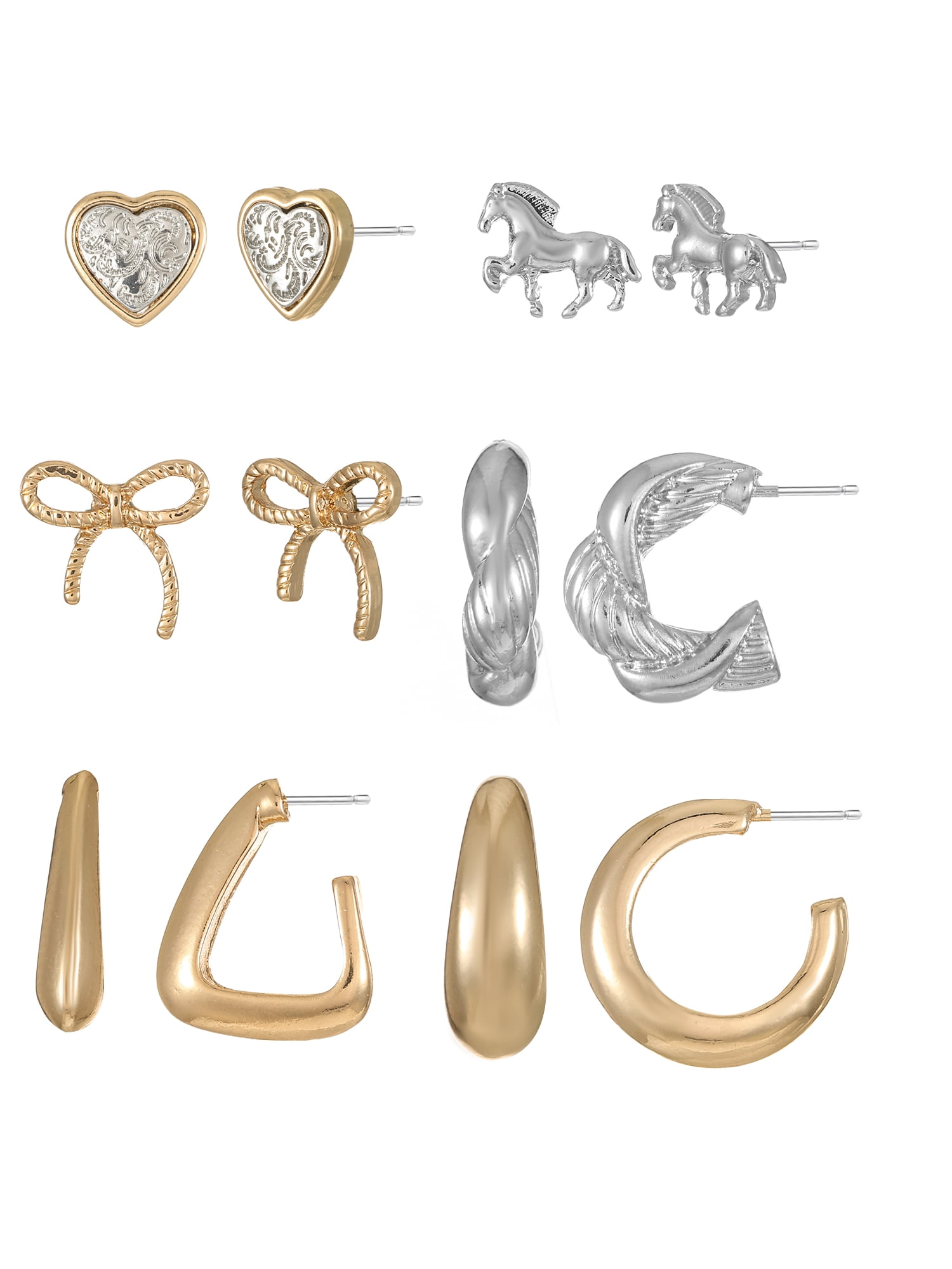 No Boundaries Earring Set, Mixed Metal, 6-Piece