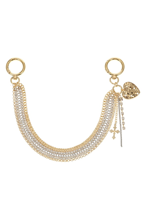 Mixed Plate Mixed Metal Heart Bag Chain, 1 Piece