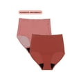 thumbnail image 1 of No Boundaries High-Rise Brief Moderate Absorbency Period Underwear, 2-Pack, Women’s XS-XXL, 1 of 12