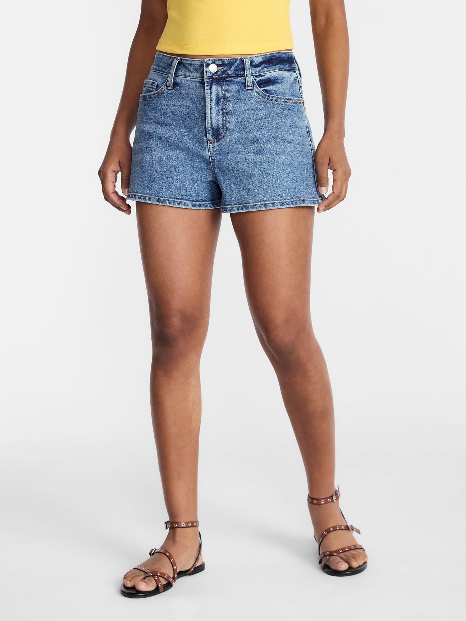 No Boundaries Denim Mom Shorts, 2.25