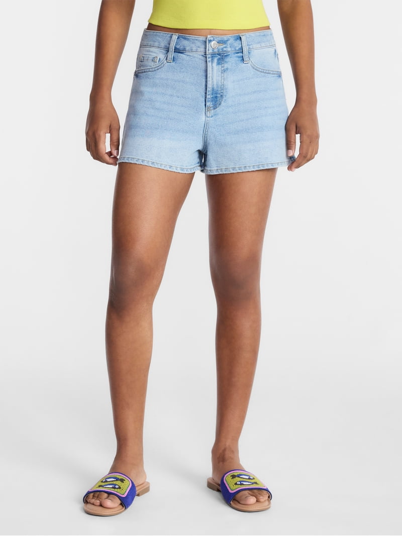 No Boundaries Denim Mom Shorts, 2.25