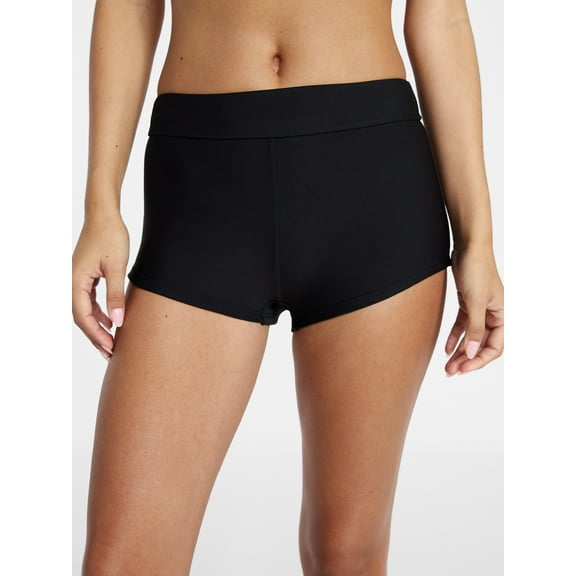 No Boundaries Basic Bikini Boyshorts, Women's XXS-XXL