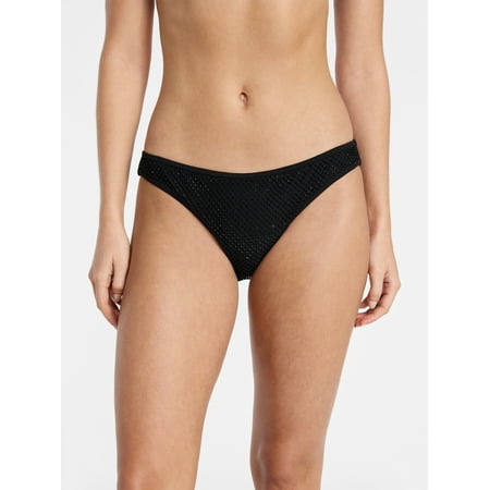 No Boundaries Faux Rhinestone Bikini Bottoms, Women’s XXS-XXL