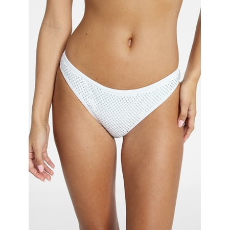 No Boundaries Faux Rhinestone Bikini Bottoms, Women’s XXS-XXL