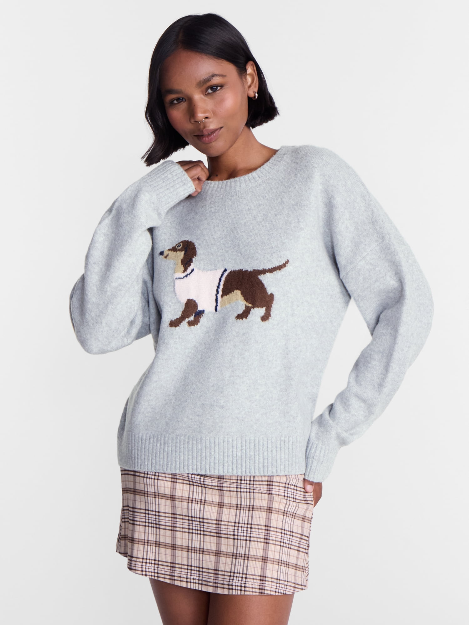 No Boundaries Motif Sweater, Lightweight, Women's and Women's Plus XXS-4X