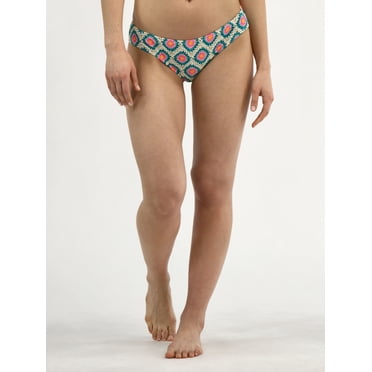 No Boundaries Multi Color High Leg Cheeky Bikini Bottoms, Women's