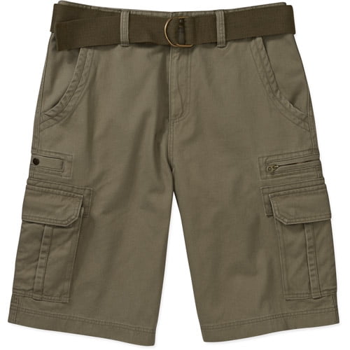 No boundaries men's best sale belted twill cargo short
