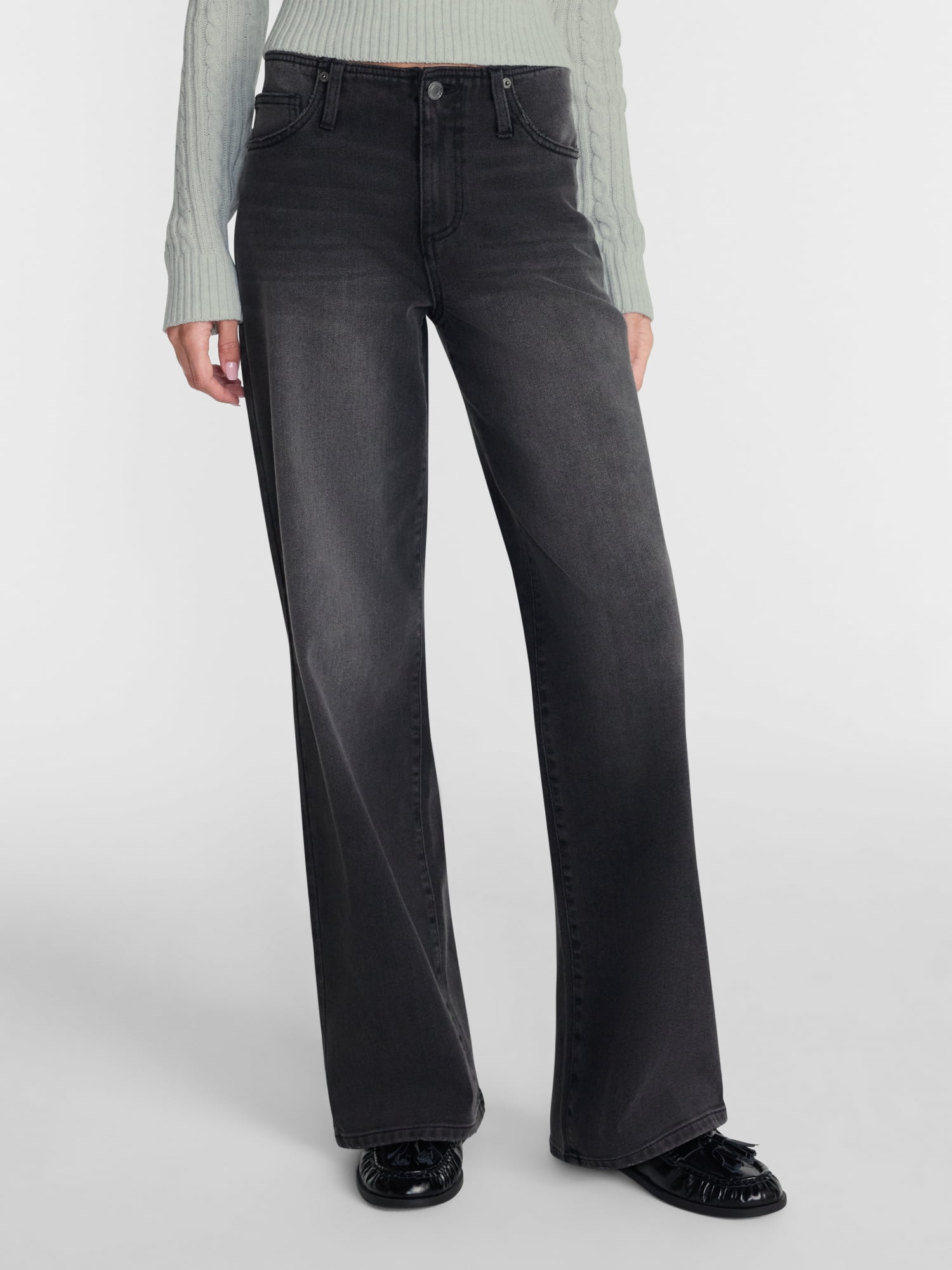 No Boundaries No Waist Baggy Jeans, 31.5'' Inseam, Women's XXS-XXL