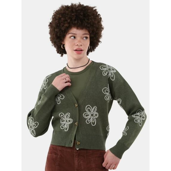 No Boundaries Novelty Cardigan, Women's