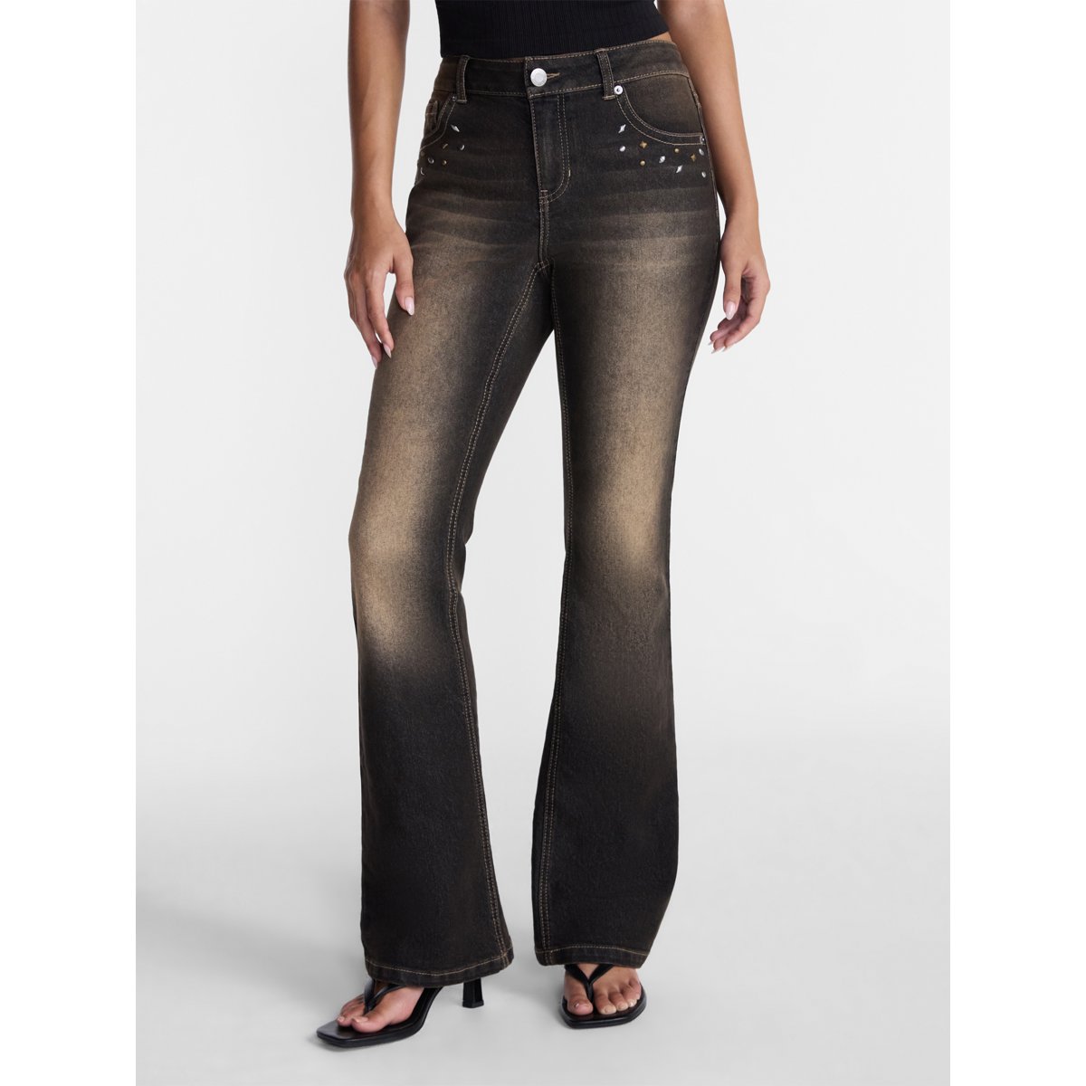 Novelty Stitch Bootcut Jeans, 32.5" Inseam, Women's 00-20