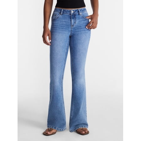 No Boundaries Novelty Stitch Bootcut Jeans, 32.5" Inseam, Women's 00-20