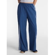 No Boundaries Nylon Gameday Track Pants, Women's and Women's Plus Sizes XXS-4X