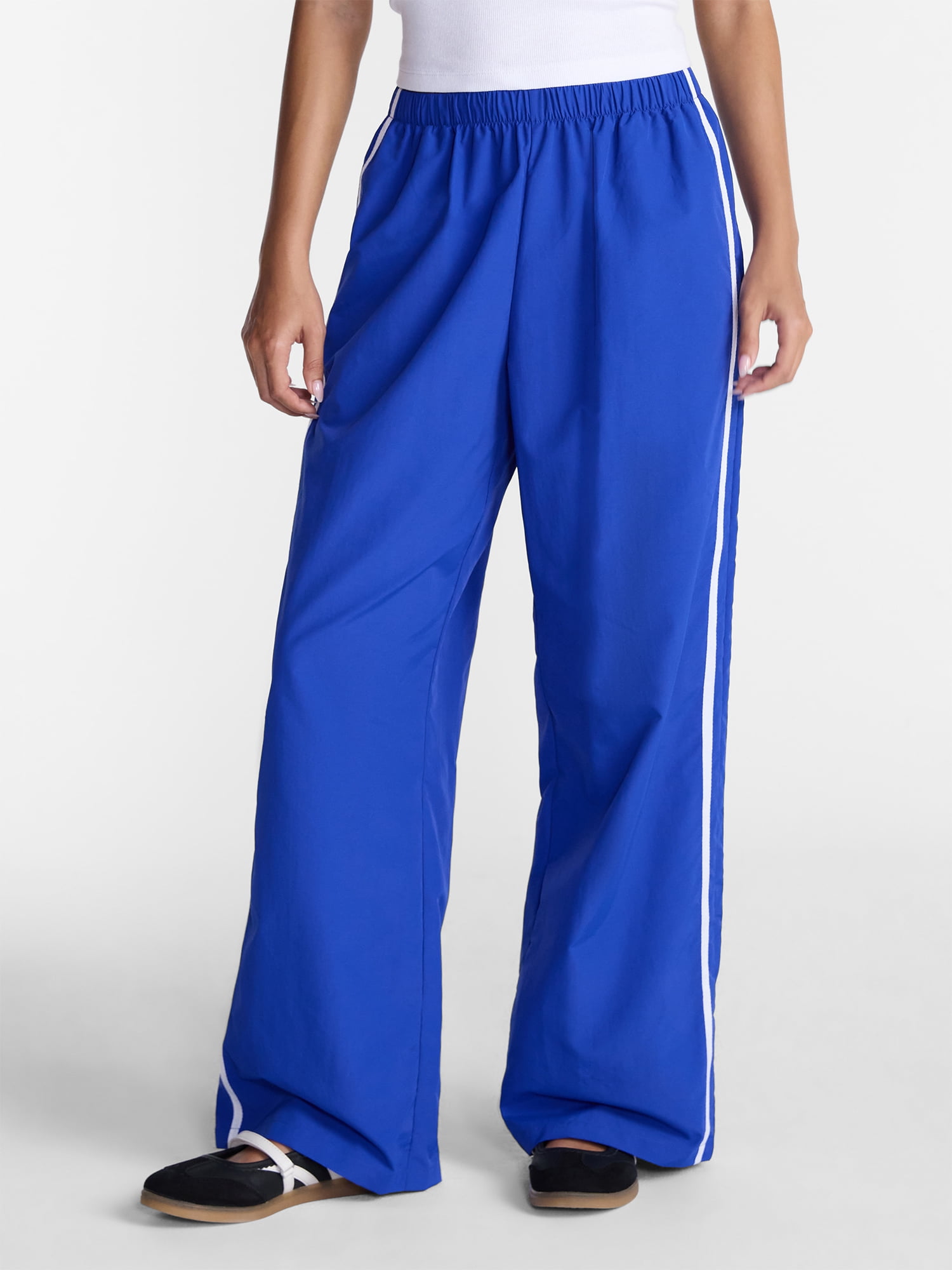 No Boundaries Nylon Game Day Track Pants, 30.5'' Inseam, Women's XXS-XXL