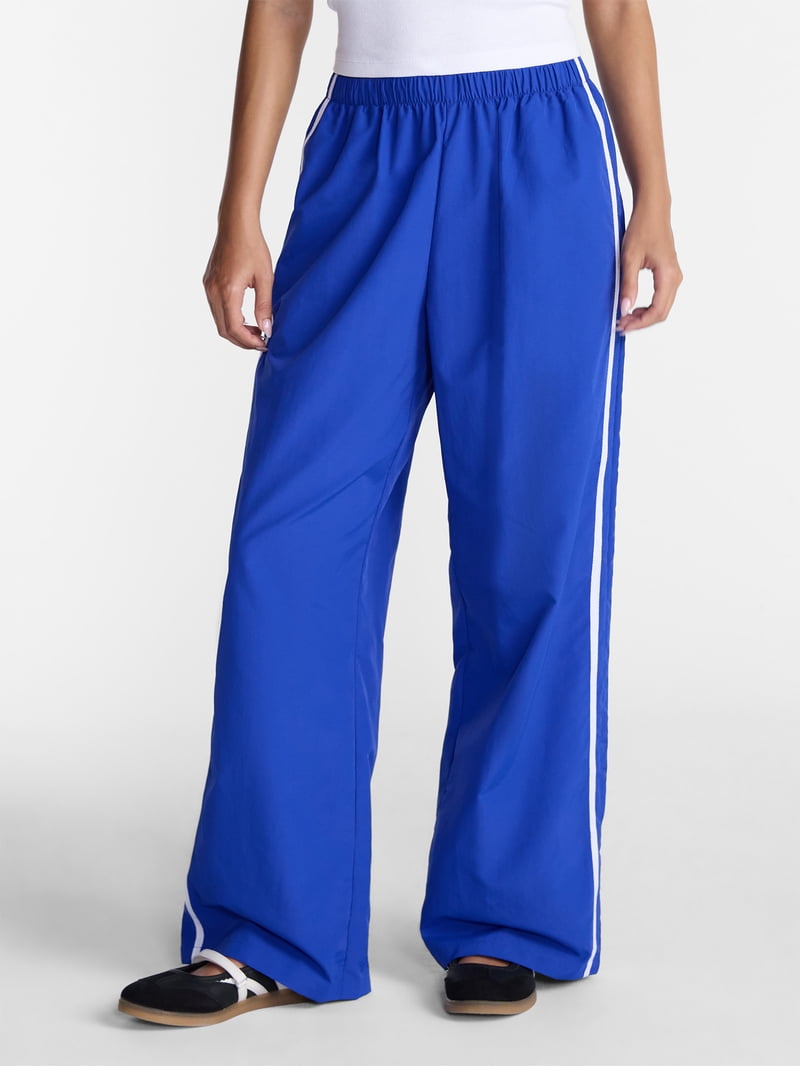No Boundaries Nylon Game Day Track Pants, 30.5'' Inseam, Women's