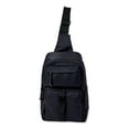 thumbnail image 1 of No Boundaries Nylon Sling Bag, Black, 1 of 5