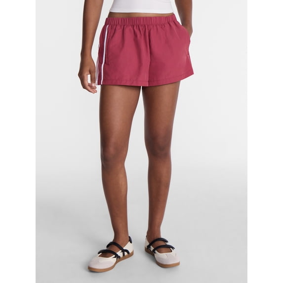 No Boundaries Nylon Track Shorts, 2'' Inseam, Women's XXS-XXL