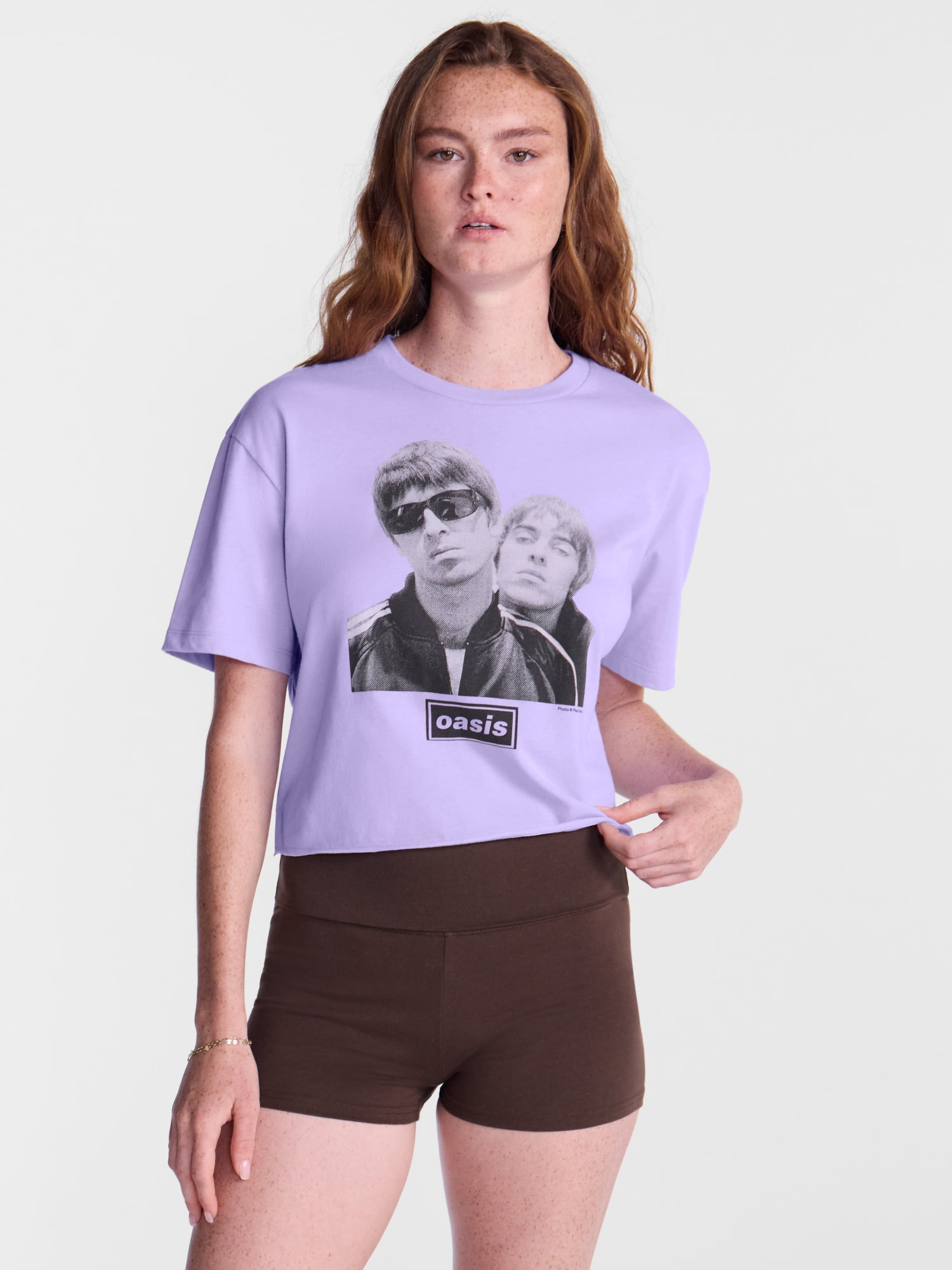No Boundaries Oasis Graphic Boyfriend Tee, Women's XXS-XXL
