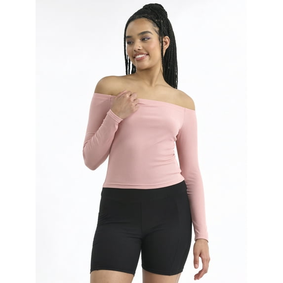 No Boundaries Off Shoulder Top with Long Sleeves, Women's