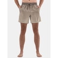thumbnail image 1 of No Boundaries Men's & Big Men's Elastic Waist Swim Trunks, 6" Inseam, Size S-5XL, 1 of 5