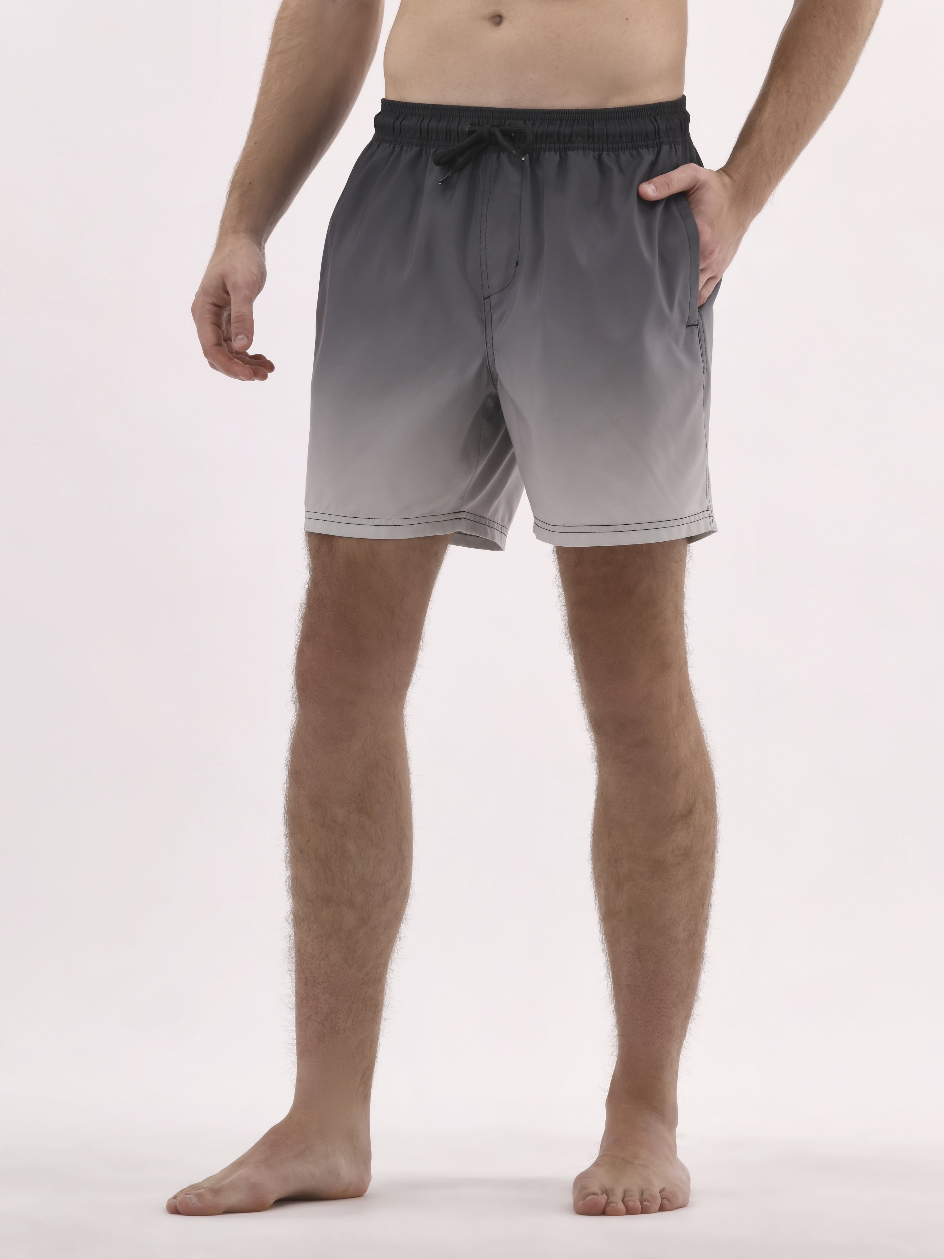 Elastic-Waist Swim Shorts