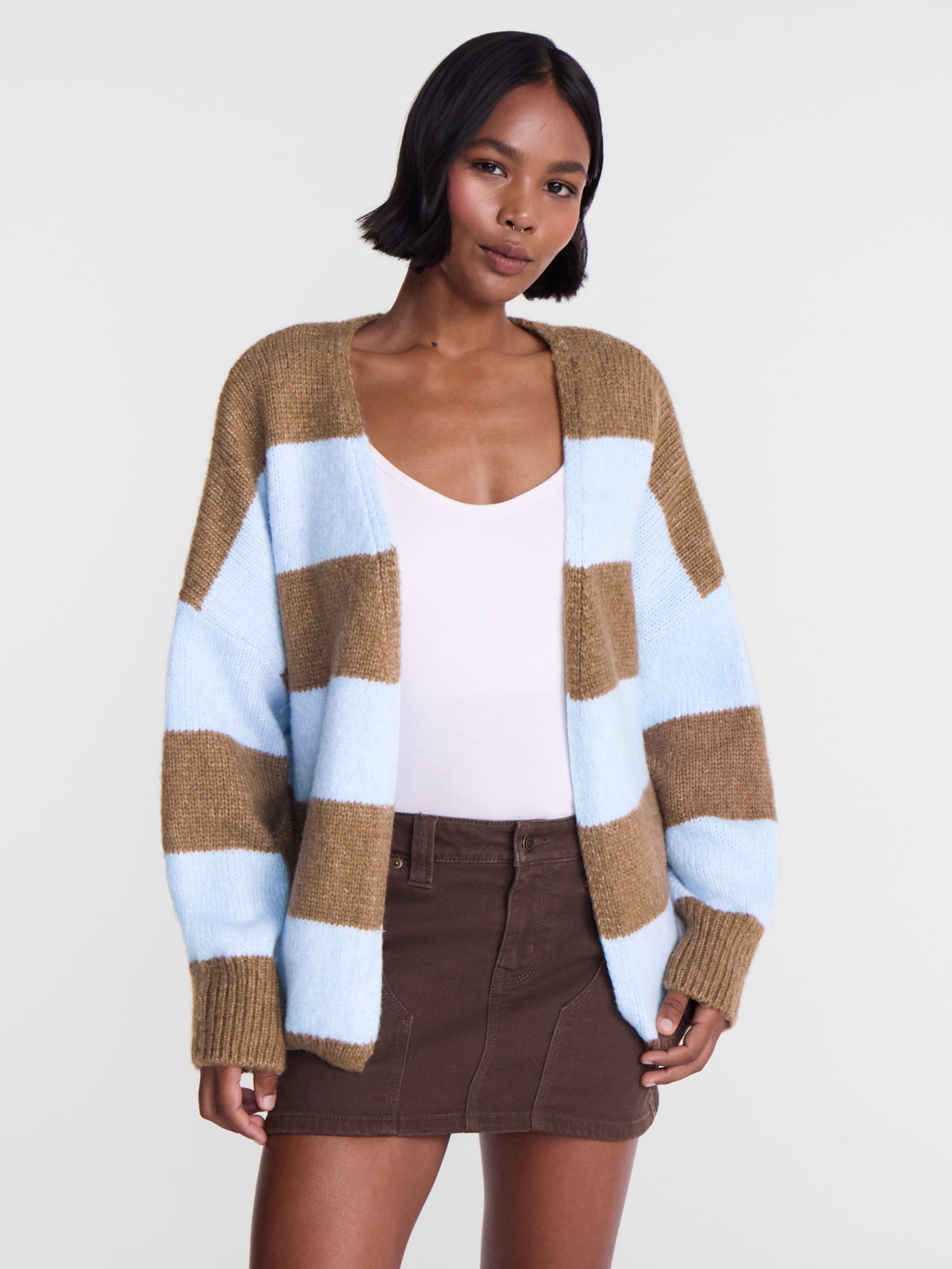 No Boundaries Women's Open Front Cardigan, Women's XXS-4X