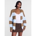 thumbnail image 1 of No Boundaries Women's Open Front Cardigan, Women's XXS-4X, 1 of 5