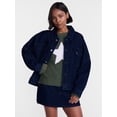 thumbnail image 1 of No Boundaries Oversized Denim Cotton Jacket, Women’s XXS-4X, 1 of 7