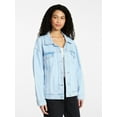thumbnail image 1 of No Boundaries Oversized Cotton Denim Jacket, Women's XXS-XXL, 1 of 7
