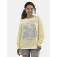 thumbnail image 1 of No Boundaries Oversized Graphic Crewneck Sweatshirt, Midweight, Women's and Women's Plus, 1 of 5