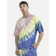thumbnail image 1 of No Boundaries All Gender Oversized Pride Tie Dye Tee Shirt, Men's Sizes XS-5XL, 1 of 5