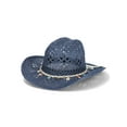 thumbnail image 1 of No Boundaries Paper Rancher Hat, Women’s, One Size, Navy, 1 of 3