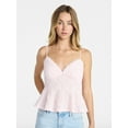 thumbnail image 1 of No Boundaries Peplum Lace Cami Top, Women’s XXS-XXL, 1 of 5