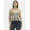 thumbnail image 1 of No Boundaries Peplum Sweater Tank Top, Women's, 1 of 5