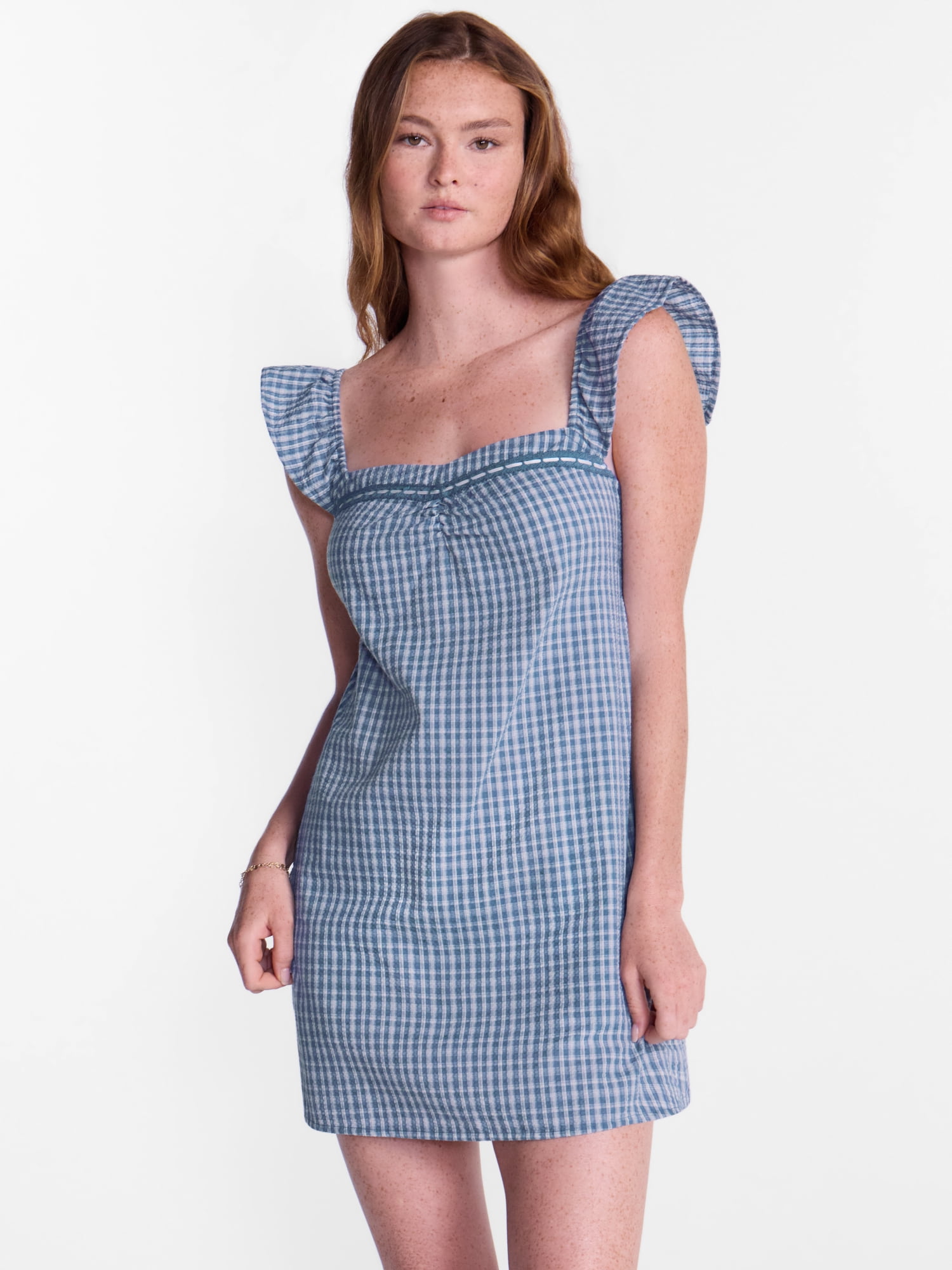 No Boundaries Plaid Picnic Mini Dress, Women’s XXS-XXL